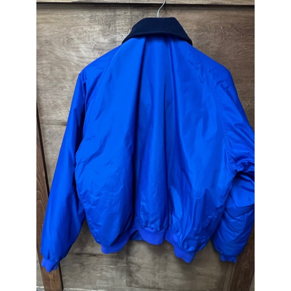 Tri-Mountain International Harvester Bomber Jacket Blue Fleece Lined Mens XL - Picture 3 of 7